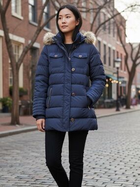 MICHAEL KORS down jacket with faux fur hoodie